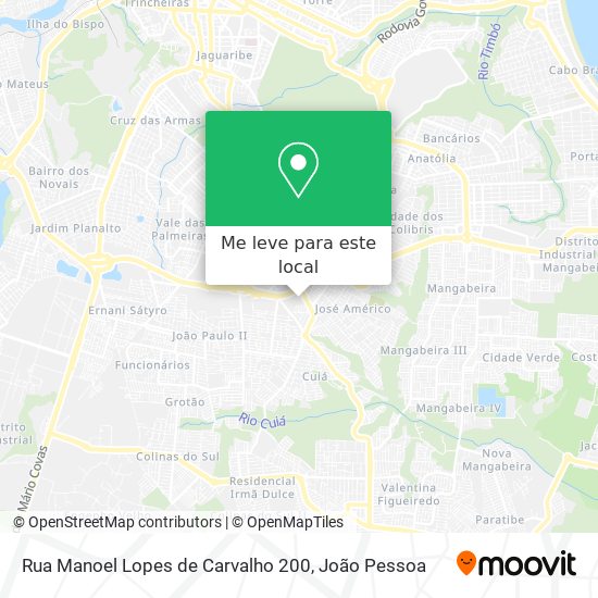 Rua Manoel Lopes de Carvalho 200 mapa