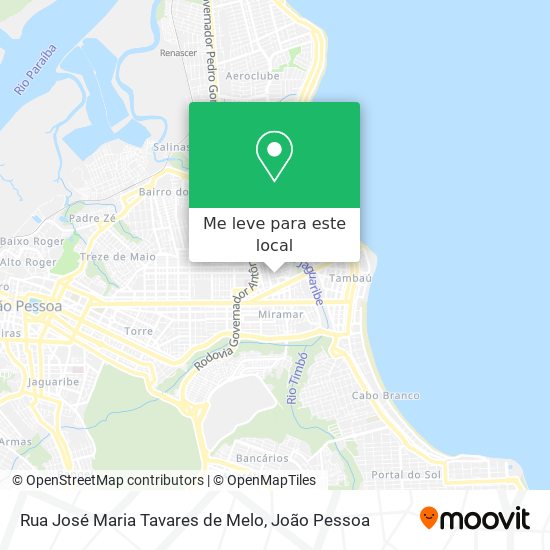 Rua José Maria Tavares de Melo mapa