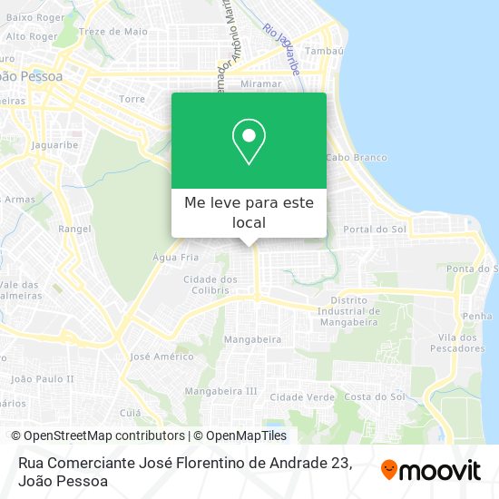 Rua Comerciante José Florentino de Andrade 23 mapa