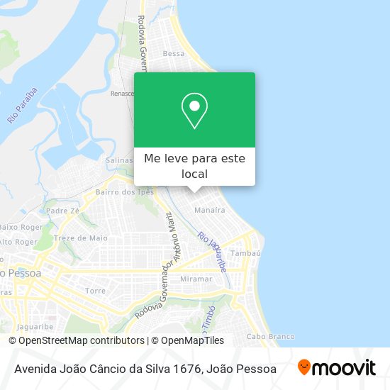 Avenida João Câncio da Silva 1676 mapa