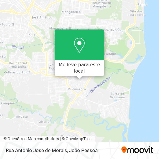 Rua Antonio José de Morais mapa
