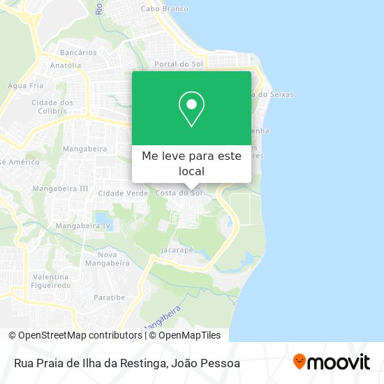 Rua Praia de Ilha da Restinga mapa