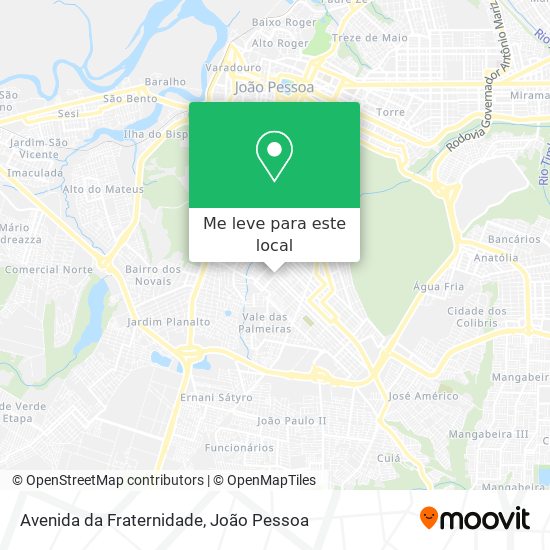 Avenida da Fraternidade mapa