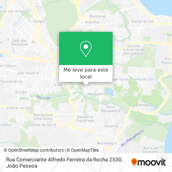 Rua Comerciante Alfredo Ferreira da Rocha 2530 mapa