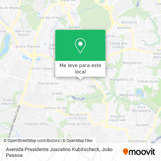 Avenida Presidente Juscelino Kubitscheck mapa