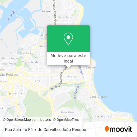 Rua Zulmira Félix de Carvalho mapa