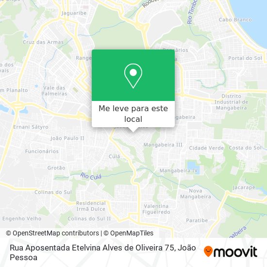 Rua Aposentada Etelvina Alves de Oliveira 75 mapa