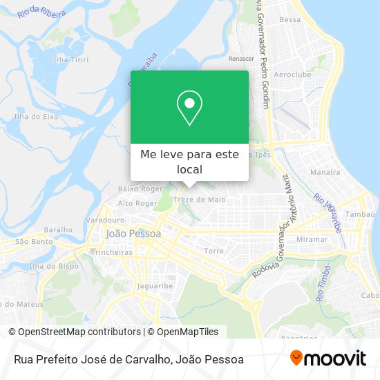 Rua Prefeito José de Carvalho mapa