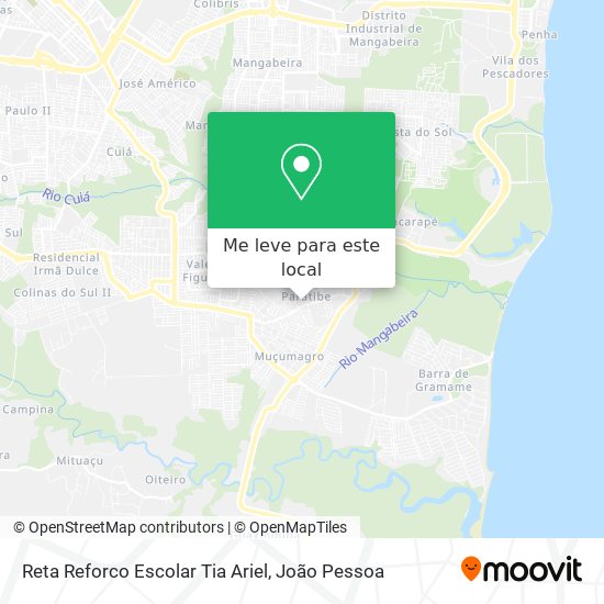 Reta Reforco Escolar Tia Ariel mapa