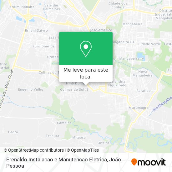 Erenaldo Instalacao e Manutencao Eletrica mapa