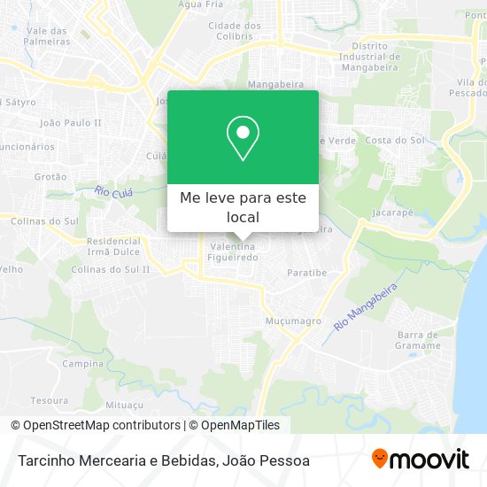 Tarcinho Mercearia e Bebidas mapa
