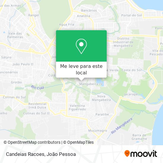 Candeias Racoes mapa