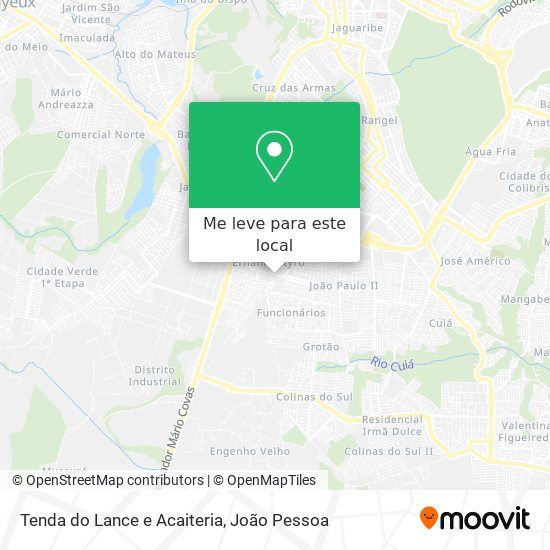Tenda do Lance e Acaiteria mapa