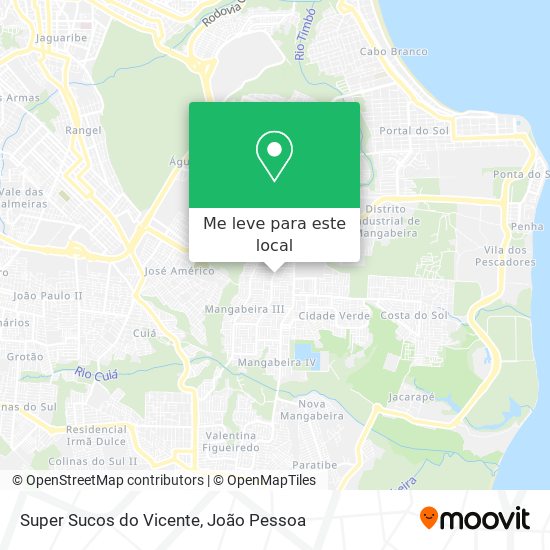 Super Sucos do Vicente mapa