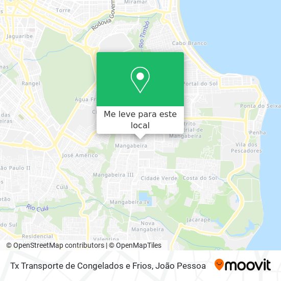 Tx Transporte de Congelados e Frios mapa