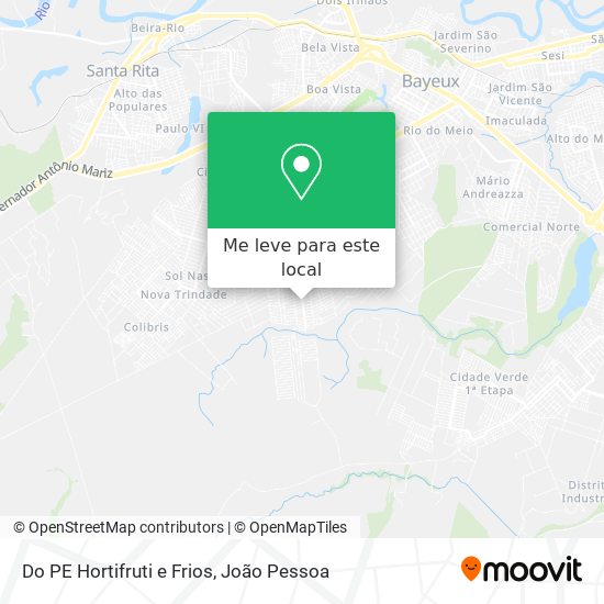 Do PE Hortifruti e Frios mapa