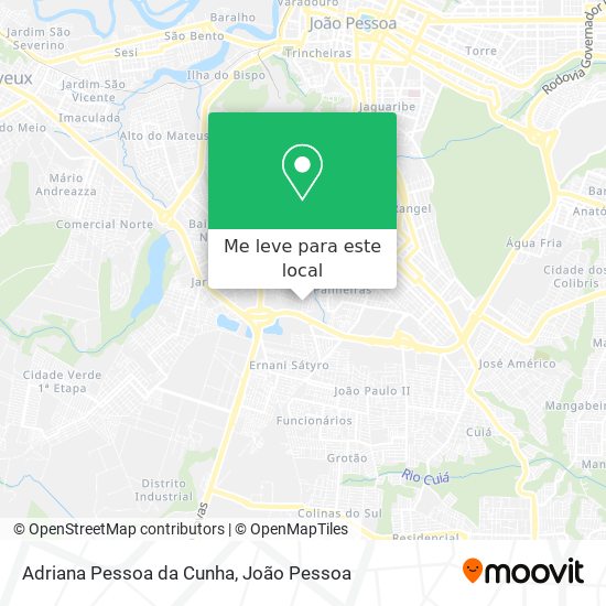 Adriana Pessoa da Cunha mapa