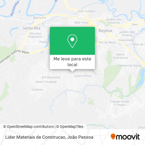 Lider Materiais de Construcao mapa