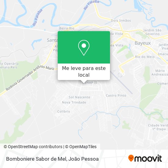 Bomboniere Sabor de Mel mapa