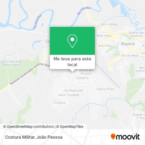 Costura Militar mapa