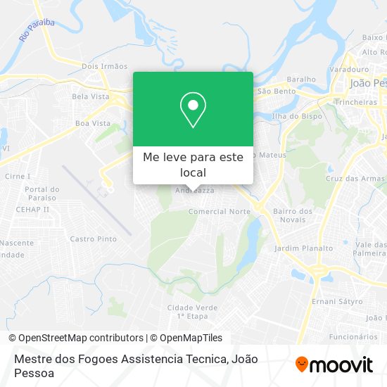 Mestre dos Fogoes Assistencia Tecnica mapa