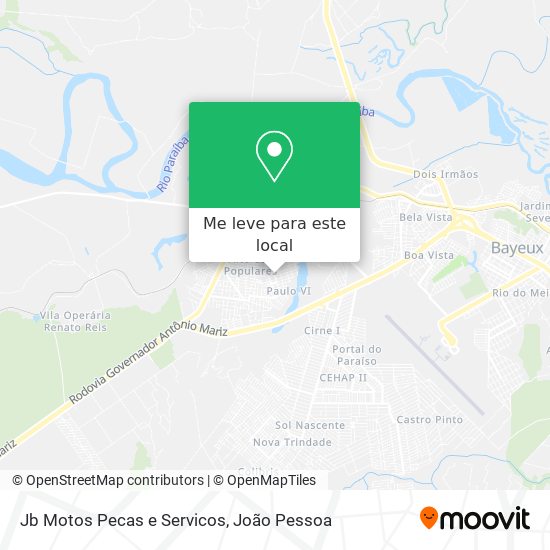 Jb Motos Pecas e Servicos mapa