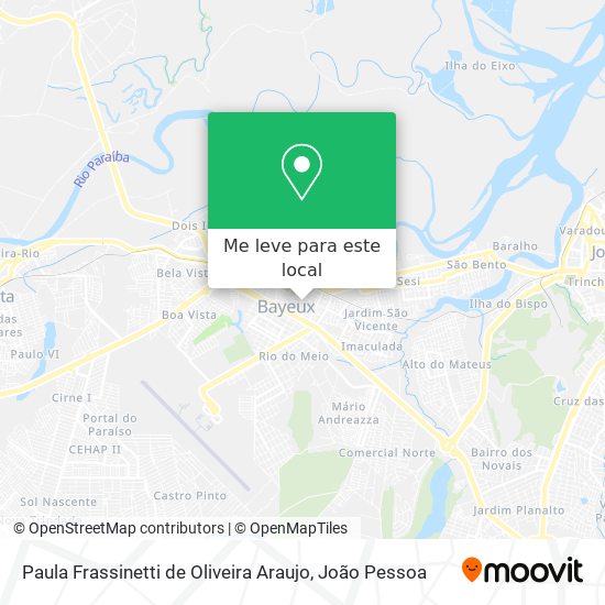 Paula Frassinetti de Oliveira Araujo mapa