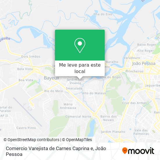 Comercio Varejista de Carnes Caprina e mapa