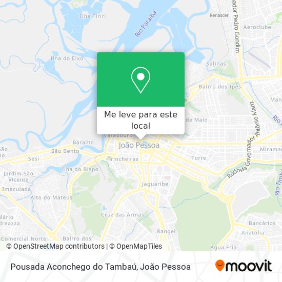 Pousada Aconchego do Tambaú mapa