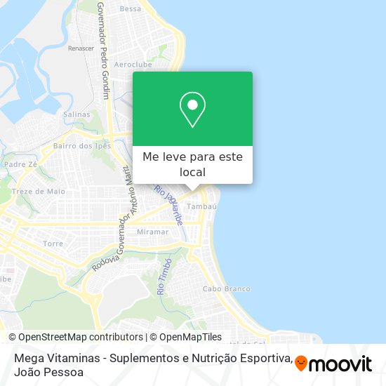 Mega Vitaminas - Suplementos e Nutrição Esportiva mapa
