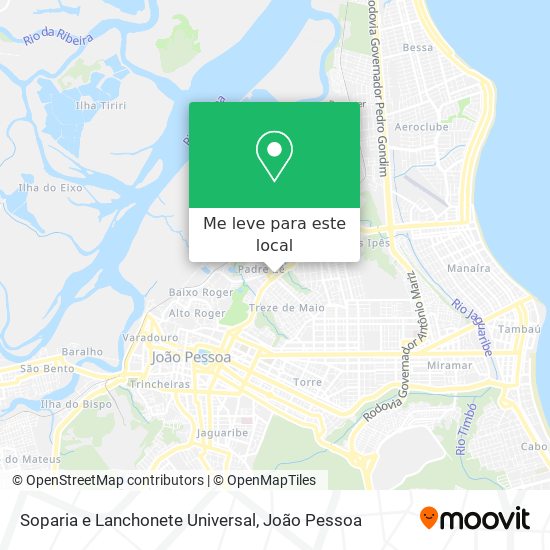 Soparia e Lanchonete Universal mapa