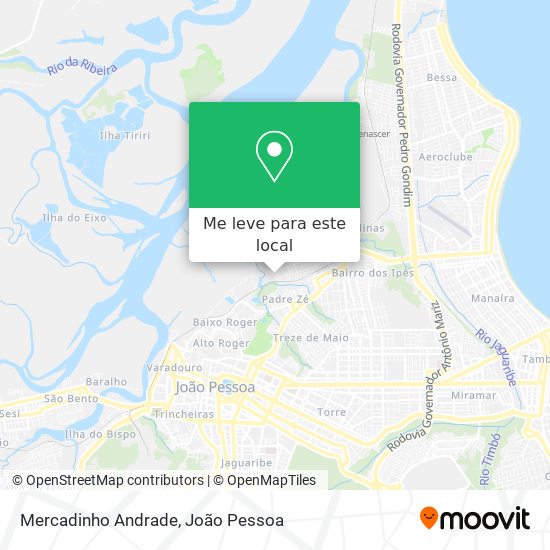 Mercadinho Andrade mapa