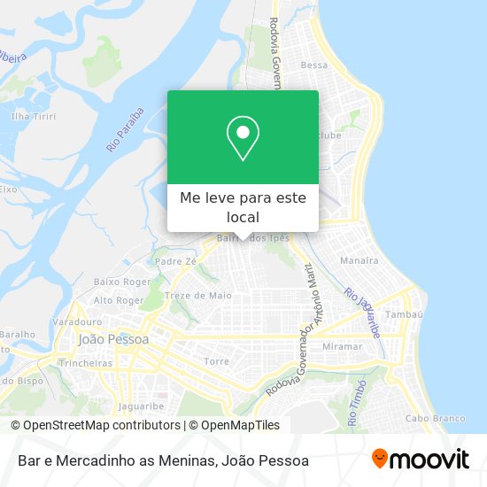 Bar e Mercadinho as Meninas mapa