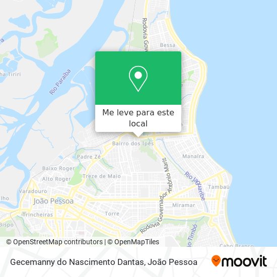 Gecemanny do Nascimento Dantas mapa
