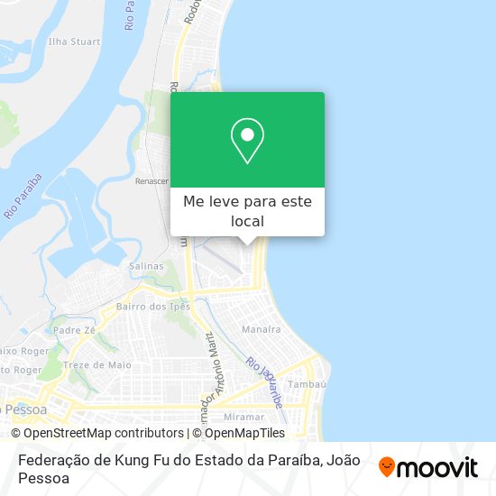 Federação de Kung Fu do Estado da Paraíba mapa