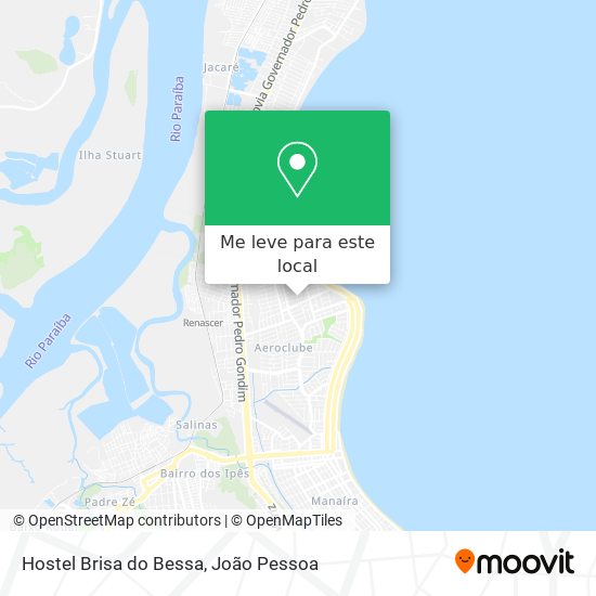 Hostel Brisa do Bessa mapa