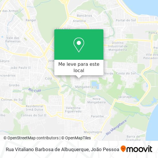 Rua Vitaliano Barbosa de Albuquerque mapa