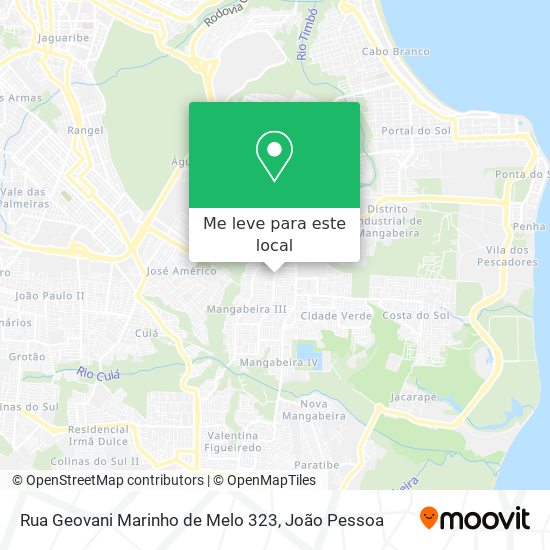 Rua Geovani Marinho de Melo 323 mapa