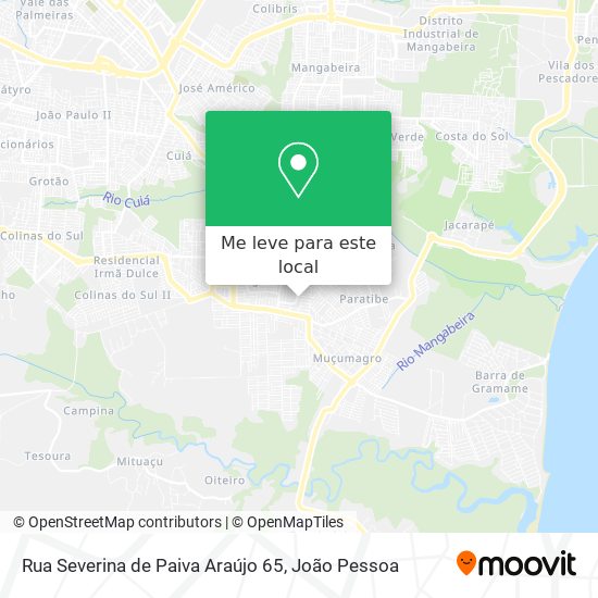 Rua Severina de Paiva Araújo 65 mapa