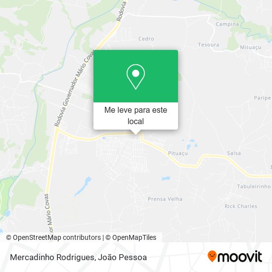 Mercadinho Rodrigues mapa