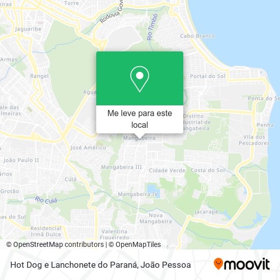 Hot Dog e Lanchonete do Paraná mapa