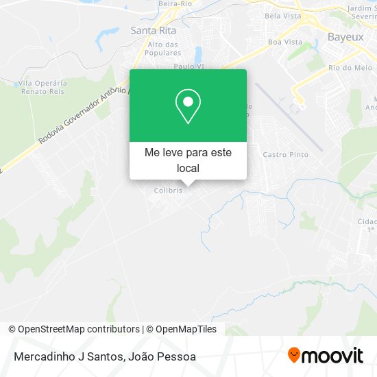 Mercadinho J Santos mapa