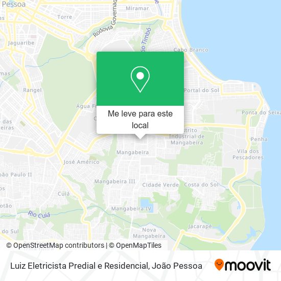 Luiz Eletricista Predial e Residencial mapa