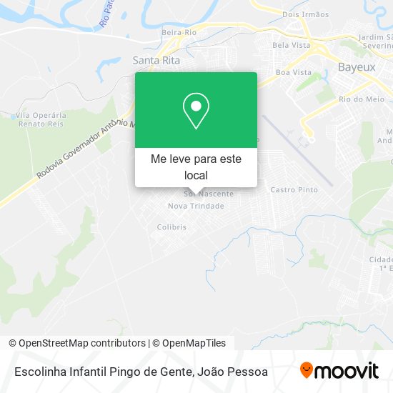 Escolinha Infantil Pingo de Gente mapa