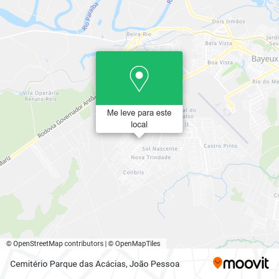 Cemitério Parque das Acácias mapa