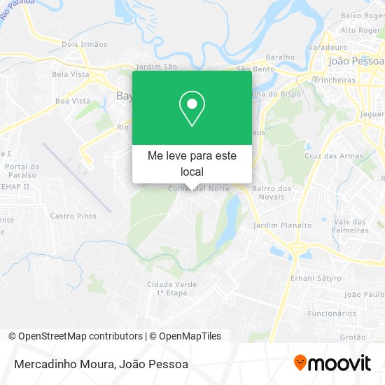 Mercadinho Moura mapa