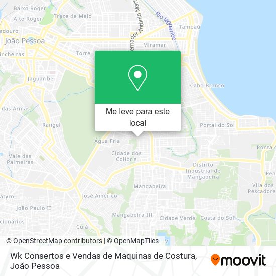 Wk Consertos e Vendas de Maquinas de Costura mapa