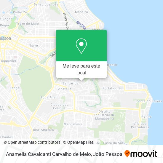 Anamelia Cavalcanti Carvalho de Melo mapa