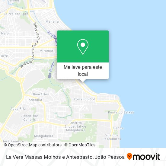 La Vera Massas Molhos e Antespasto mapa