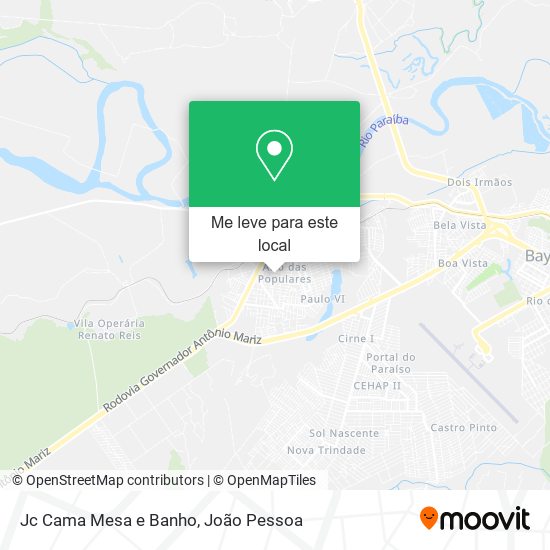 Jc Cama Mesa e Banho mapa